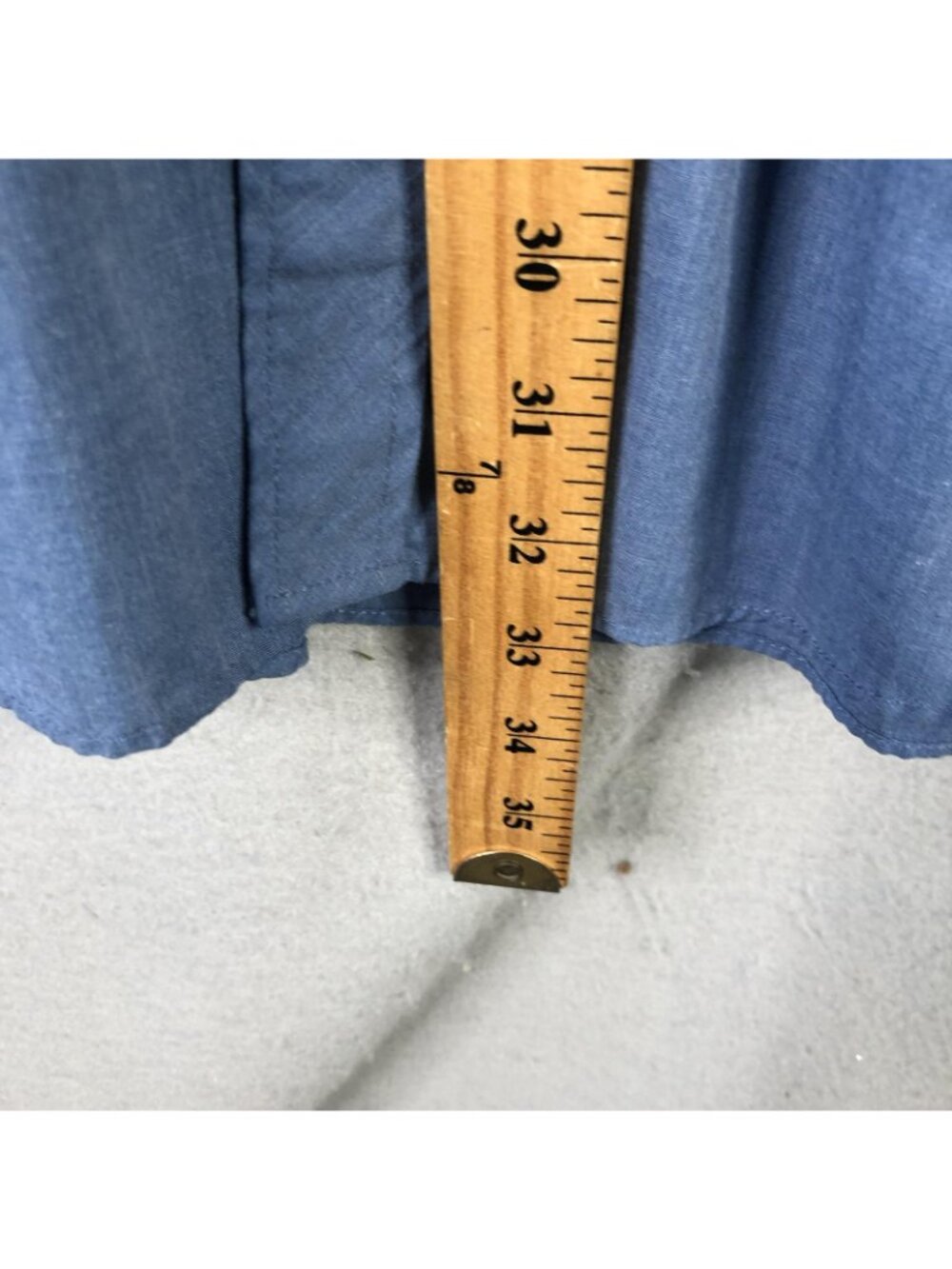 Western Shirt Mens XL Chambray Embroidered Snap Cowboy Ranch Rodeo Scrolls Thin - Picture 5 of 15